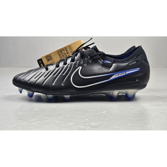 Nike Tiempo Legend 10 Elite FG Soccer Cleats Mens 7.5 Black Blue DV4328-040‎ NWT - Picture 1 of 8